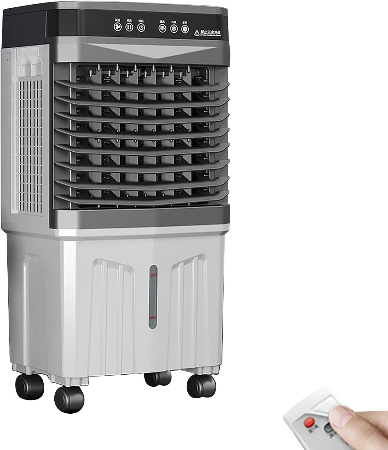 GENERIC Refroidisseur D'air évaporatif, Ventilateur De Refroidissement Portable 3 En 1 Avec Minuterie De 12 Heures, Oscillation à 120 °, Télécommande, Réservoir D'eau 13,2 Gal, 4 Packs De Glace Pour Une Utili
