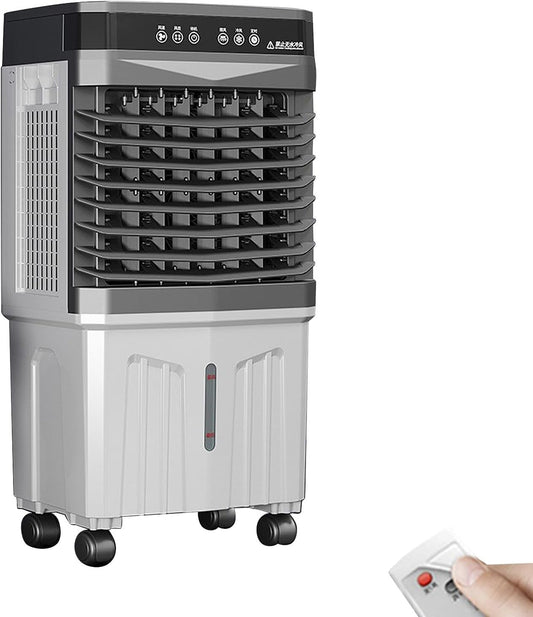 GENERIC Refroidisseur D'air évaporatif, Ventilateur De Refroidissement Portable 3 En 1 Avec Minuterie De 12 Heures, Oscillation à 120 °, Télécommande, Réservoir D'eau 13,2 Gal, 4 Packs De Glace Pour Une Utili