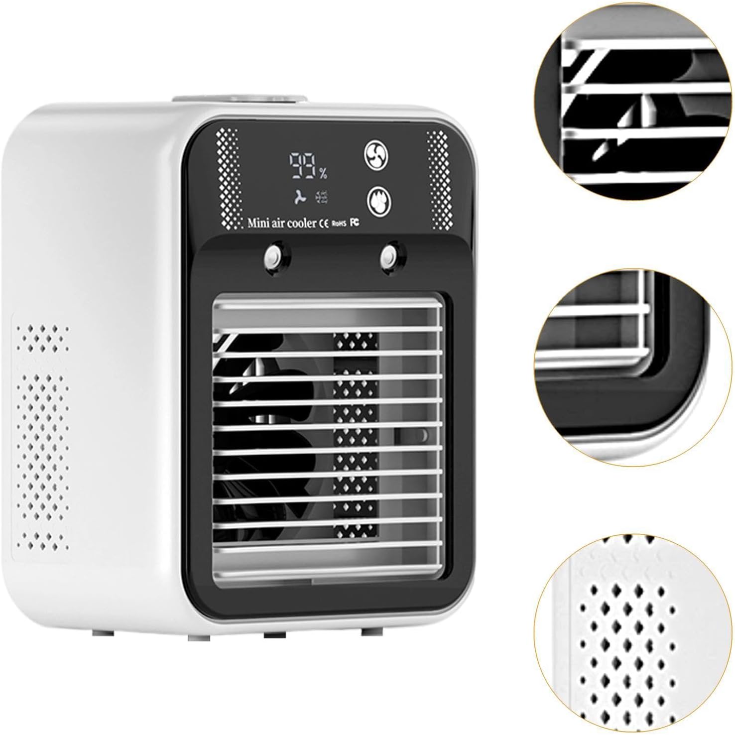  MagiDeal Climatiseur Portable Pour Chambre à Coucher, Refroidisseur D'air Pour Pièce, Silencieux, Ventilateur De Refroidissement De Bureau
