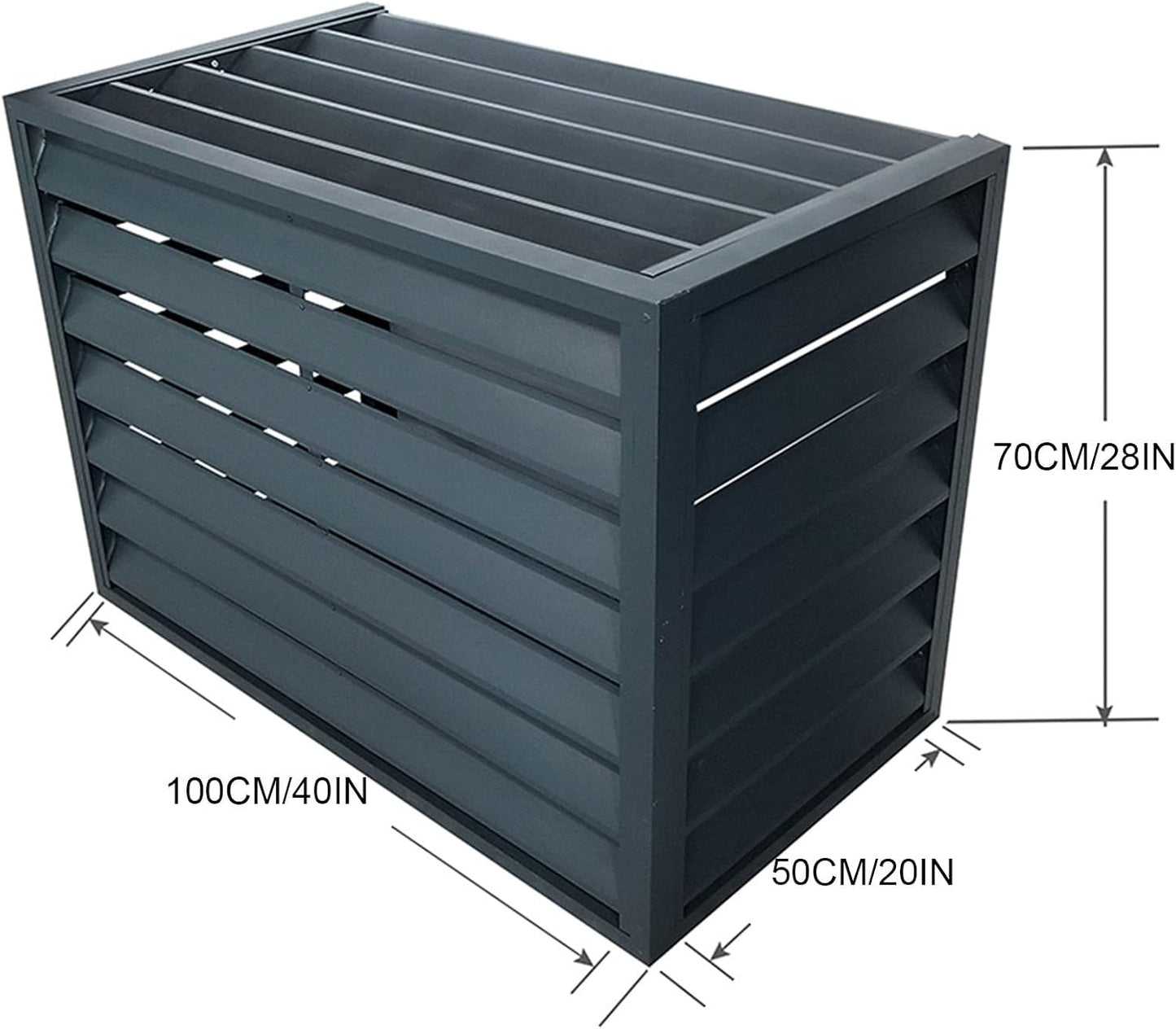  Housse Décorative Pour Climatiseur - Protection Pour Climatiseur Mini-Split Pour Unités Extérieures. Clôture élégante Pour Dissimuler Les Unités De Climatisation. Matéria