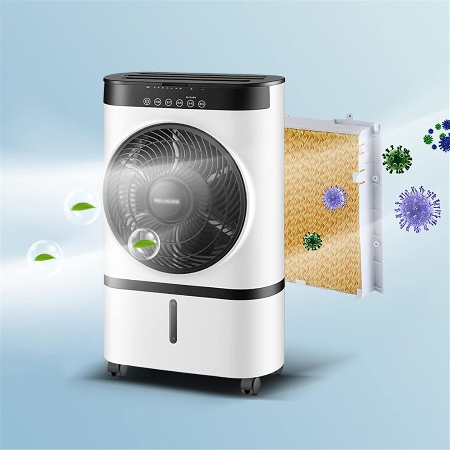 13000BTU Air Refroidisseur, Réfrigération Mobile, Déshumidification, 3 Vitesses De Ventilateur, Affichage LED Et Télécommande, Minuterie 12h, Classe D'économie D'énergie A