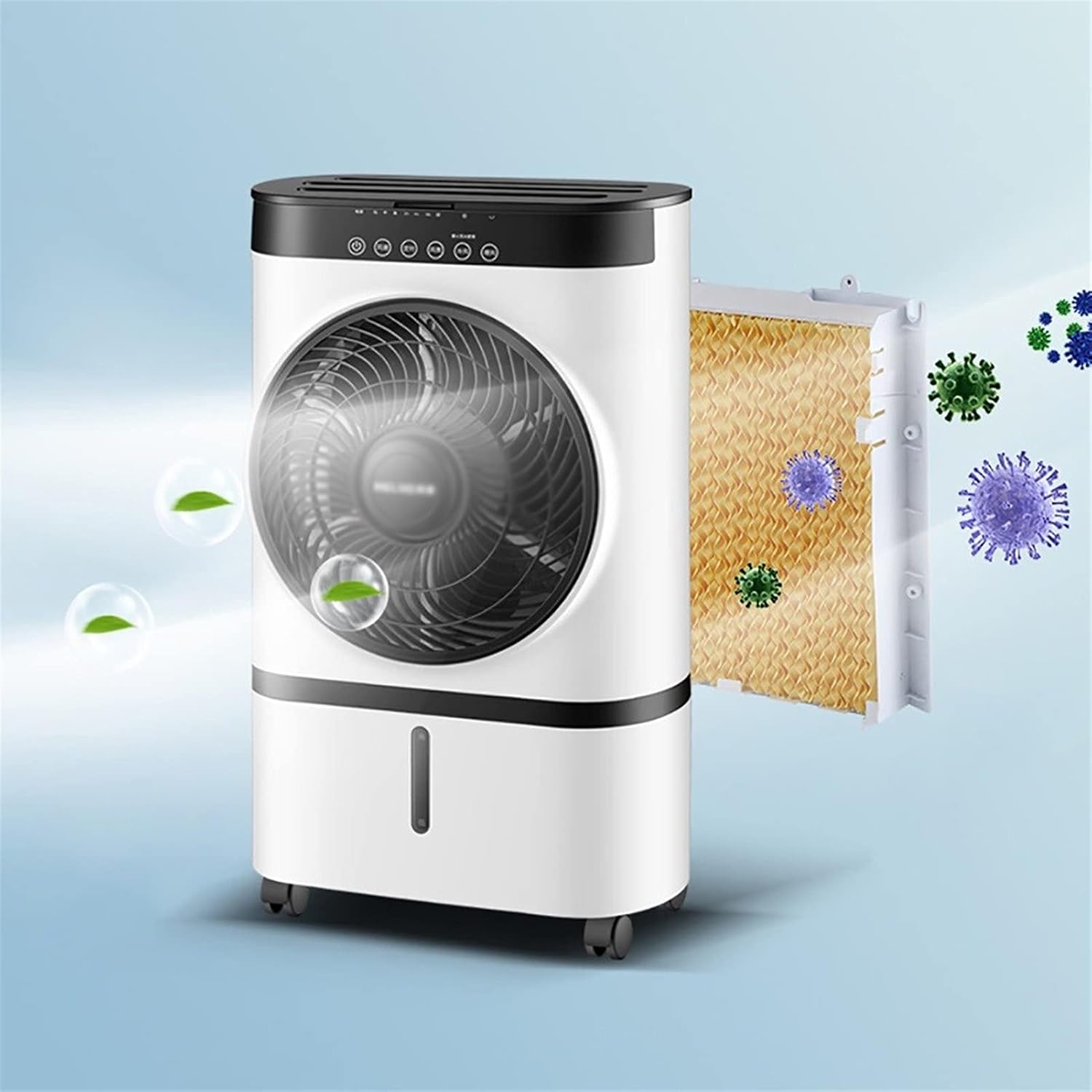  13000BTU Air Refroidisseur, Réfrigération Mobile, Déshumidification, 3 Vitesses De Ventilateur, Affichage LED Et Télécommande, Minuterie 12h, Classe D'économie D'énergie A