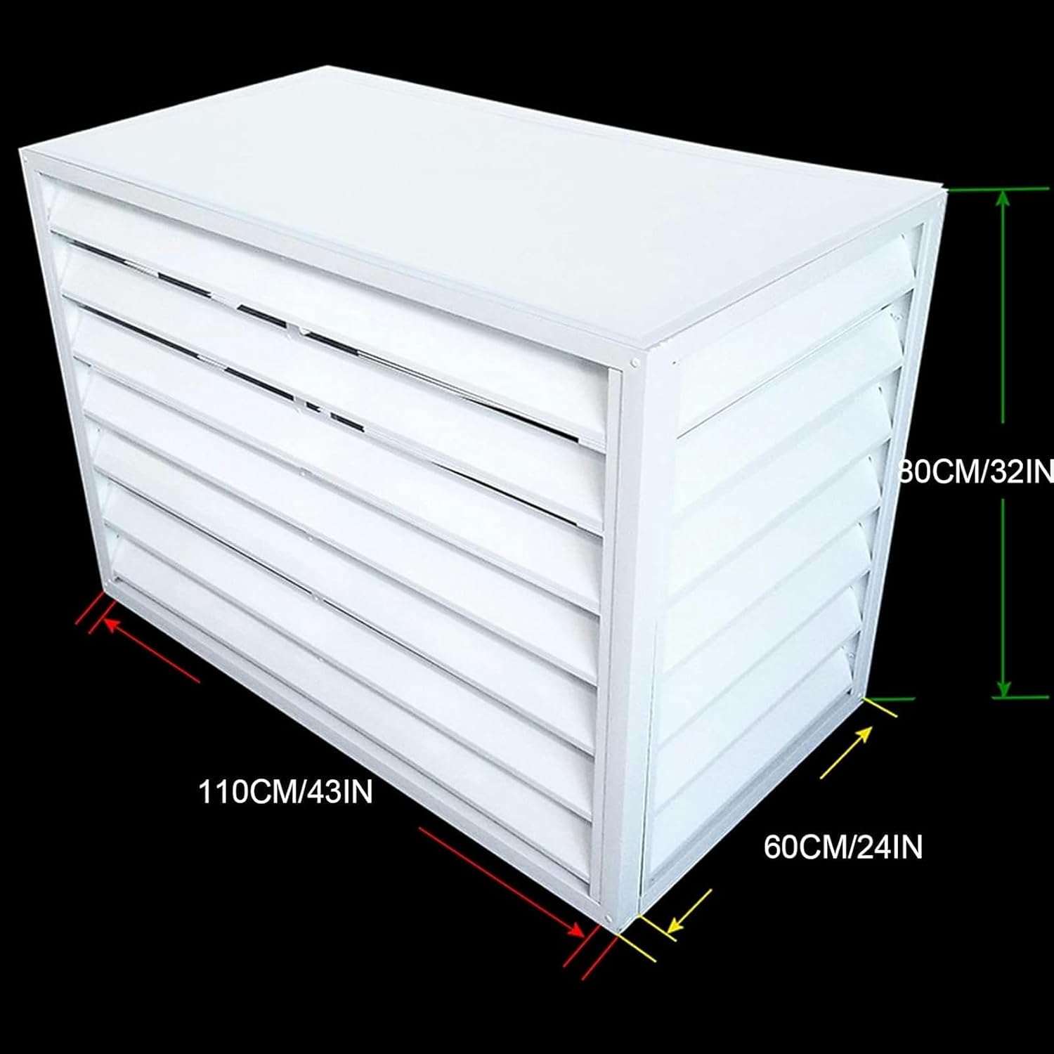 GENERIC Coque En Aluminium Pour Mini Unités Séparées, Protection De Climatiseur Extérieur, Housse De Pompe à Chaleur Résistante Aux Intempéries, Protection Contre Les UV, Utilisation En Toutes Saisons