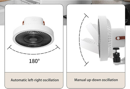  Haofy Petit Ventilateur Oscillant Mural Avec Télécommande, Veilleuse 3 Vitesses, Idéal Pour Chambre à Coucher, Bureau, Garage