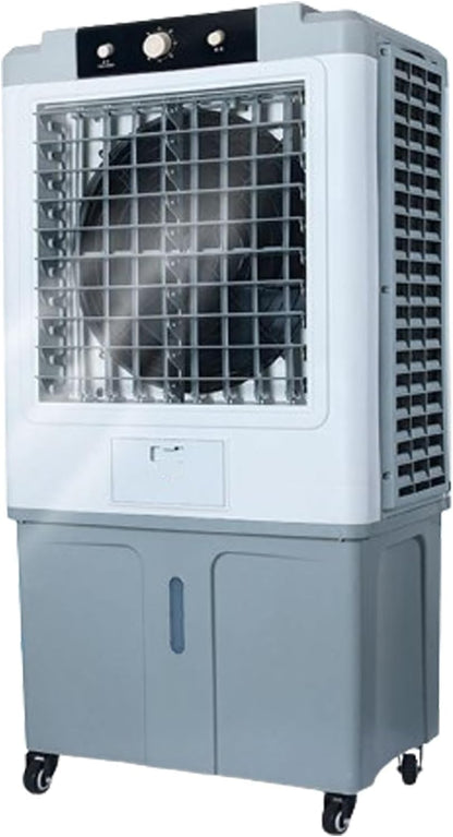 GENERIC Refroidisseur D'air Portable 70L Avec Rideaux De Glace, Refroidisseur D'évaporation 3-en-1 Et Humidiificateur Pour L'intérieur Extérieur, Unité De Refroidissement Pitoyable Et Tranquille Sur Les Roues