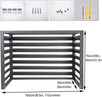  Housse De Protection Antivol Pour Climatiseur Et Pompe à Chaleur En Aluminium, Protection De Confidentialité En Alliage D'aluminium, Barrière Pour équipement De Piscine,
