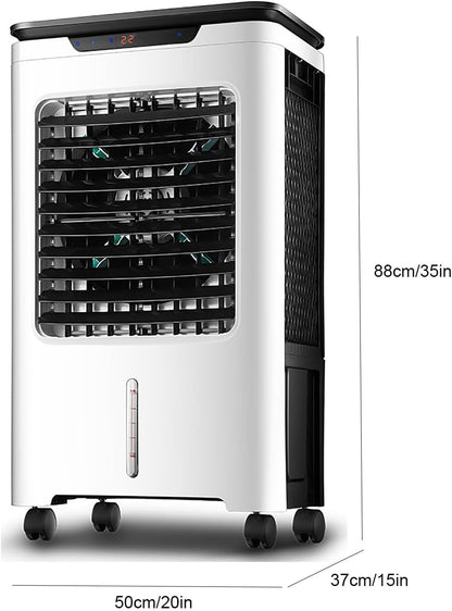 GENERIC Refroidisseur évaporatif Portable, Refroidisseur De Marais Sans Tuyau, Ventilateur De Conditionnement Sans Feuilles Avec Humidification Pour La Maison, Le Bureau