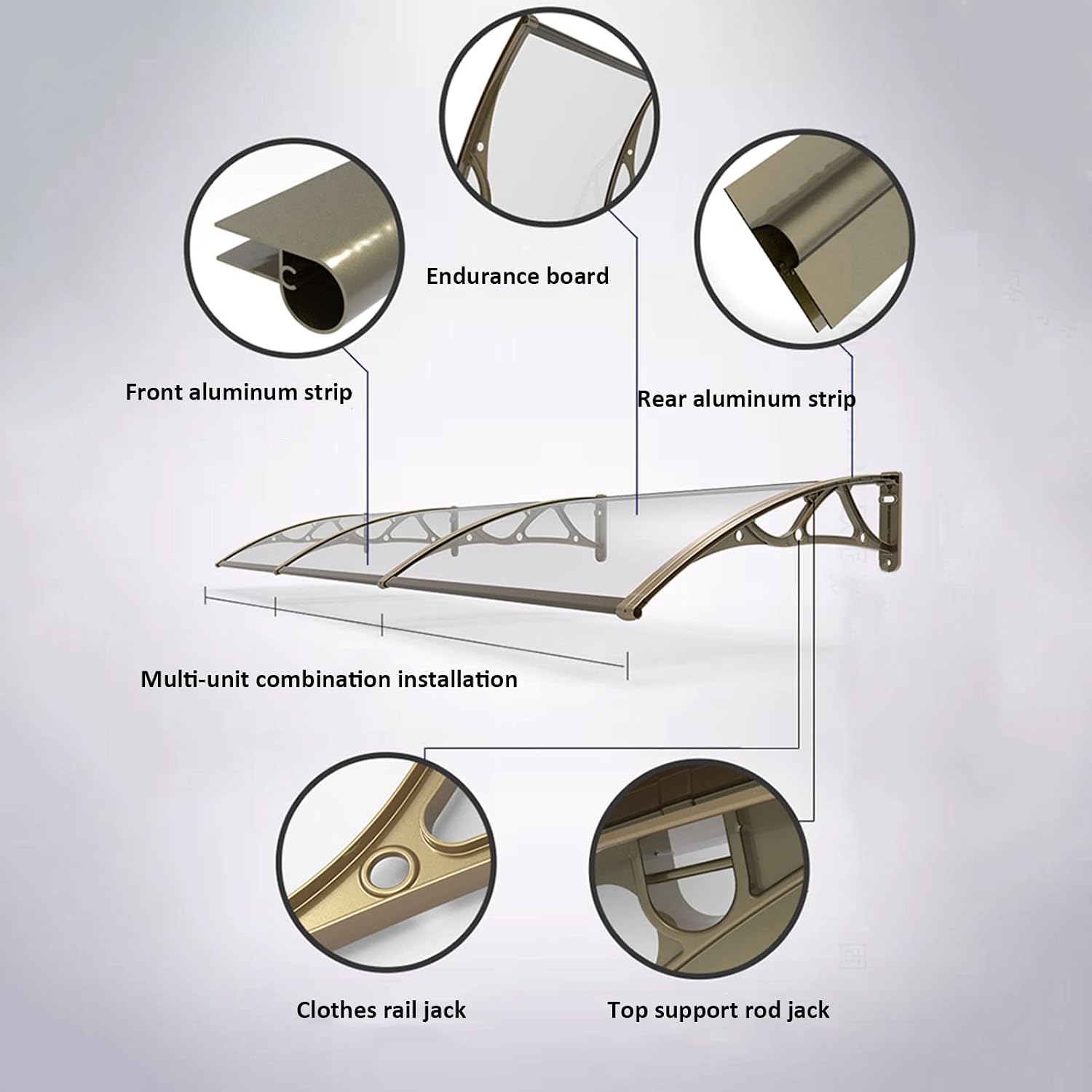  Housse De Protection Pour Climatiseur Extérieur En Alliage D'aluminium Résistant Aux Intempéries - Protection Contre La Pluie - Déflecteur D'unité De Condensateur Pour Toutes Les Saisons