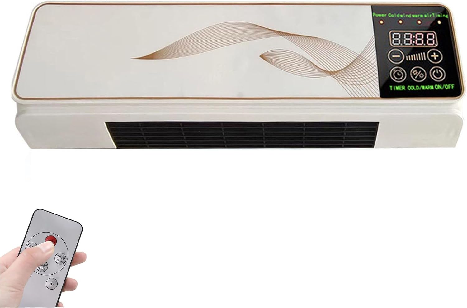  Climatisation, 2 En 1 Chauffage/Refroidissement, Calme, Télécommande, Portable, Économie D'énergie, Sans Forage, Pour Le Bureau Et La Maison, Conception Compacte, 1800W, Démarrage Rapide, Moderne