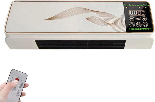  Climatisation, 2 En 1 Chauffage/Refroidissement, Calme, Télécommande, Portable, Économie D'énergie, Sans Forage, Pour Le Bureau Et La Maison, Conception Compacte, 1800W, Démarrage Rapide, Moderne