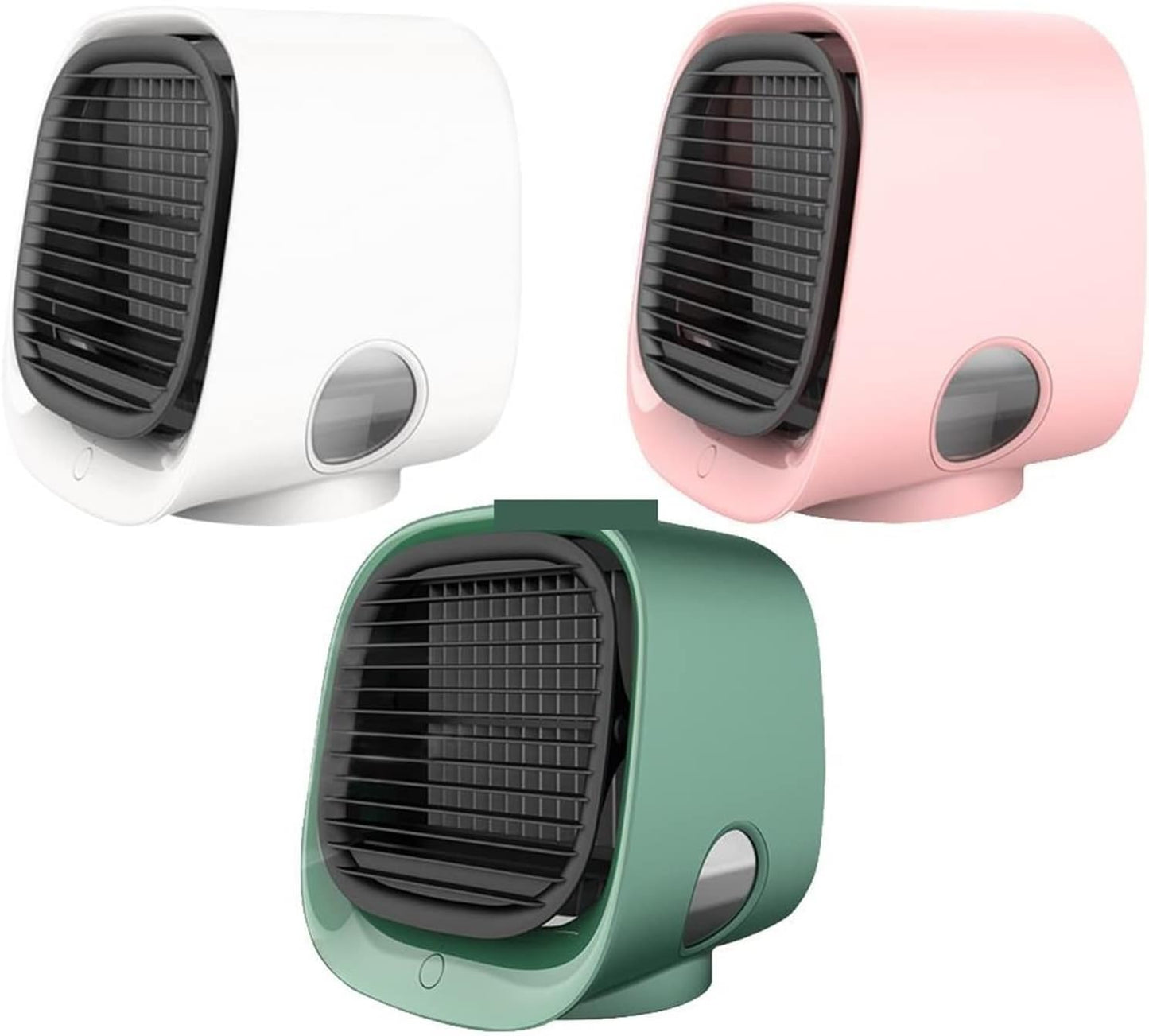  DieffematicKTY Climatiseur Mobile Air Cooler Fan Mini Desktop Air Conditioner With Night Light Mini Water Cooling Fan Humidifier (Color : White)