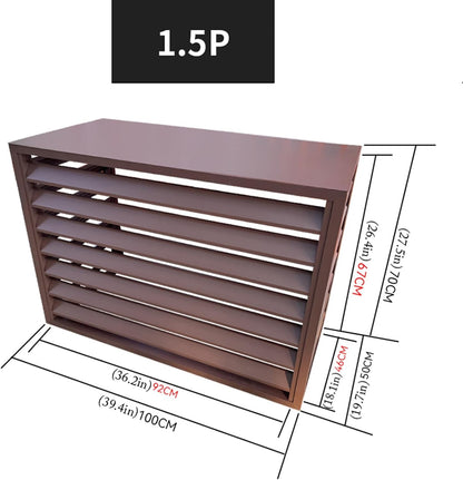  Housse De Protection Pour Mini Climatiseur Extérieur, Protection Contre Les Intempéries, Protection Antivol En Aluminium Robuste Avec Trou D'aération, Marron 2