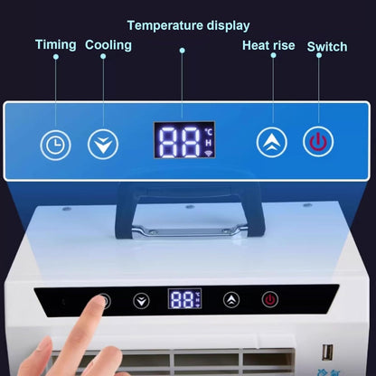 GENERIC Climatiseur Portable Split 3000 Btu, Unité AC Portable 4-en-1 Avec Télécommande, Minuterie 12H, Débit D'air 130M³/h, Sans Installation Requise Pour Tente, Camping-car, Maison Et Bureau 1 Meter Pipe