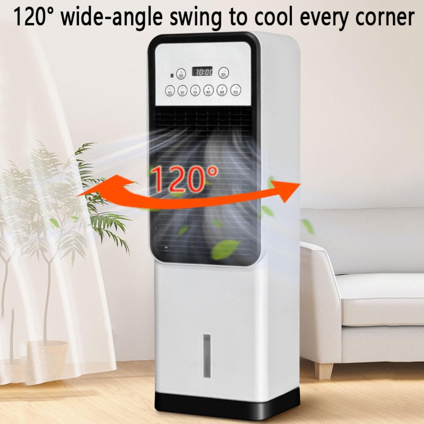 GENERIC Refroidisseur D'air évaporatif Portable Avec Réservoir 3L, 4 Modes, 3 Vitesses, 12H Minuterie, Télécommande, Refroidisseur De Marais Sans Fenêtre Pour La Chambre à Coucher, Pas De Tuyau Nécessaire