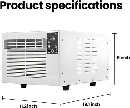 GENERIC Ventilateur De Déshumidificateur De Refroidisseur 3-en-1, 1876 BTU Refroidissement Silencieux Sans Fenêtre Pour Les Chambres De Dortoirs, Contrôle De La Température De La Minuterie 12H, Configuration