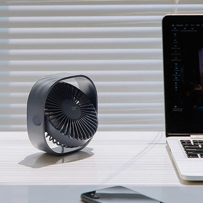  Simpeak Mini Ventilateur De Bureau USB Silencieux Et Portable Alimenté Par USB Uniquement (pas De Batterie), 3 Réglages De Vitesse, Pivotant à 360° Pour La Maison Et Les Voyages