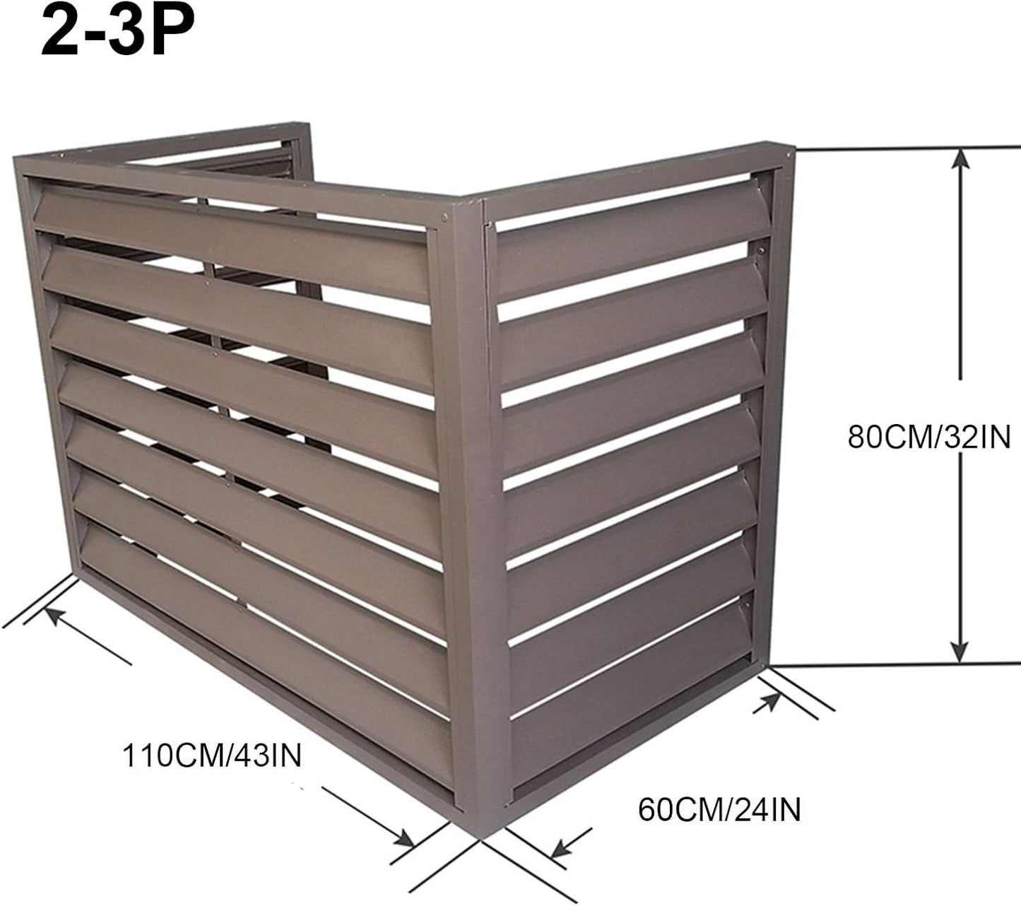 GENERIC Housse De Climatiseur Robuste En Aluminium Pour Mini Unités Séparées – Protection Résistante à L'eau, Au Vent, Anti-grêle Pour Une Utilisation En Intérieur Et En Extérieur – Housse D'unité De