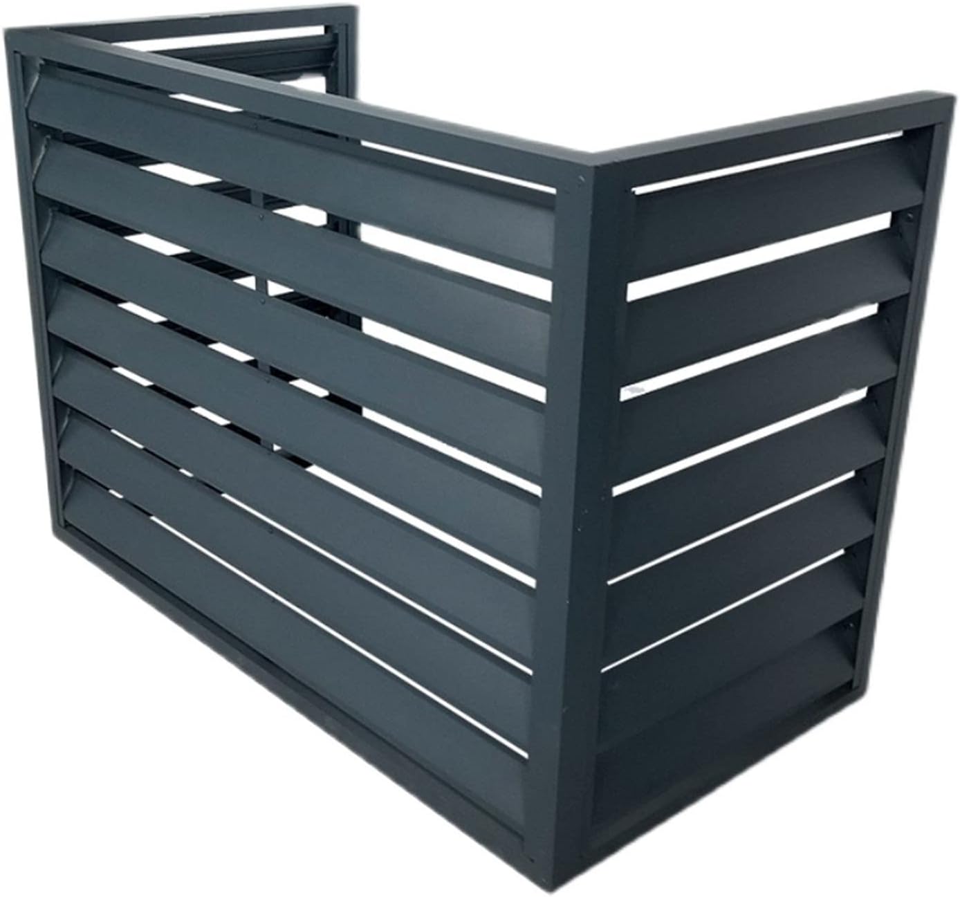 GENERIC Housse De Protection Pour Climatiseur En Alliage D'aluminium - Protection Contre La Pluie - Utilisation Intérieure Et Extérieure - Clôture Grise Pour Cacher L'unité De Fenêtre AC Et Bouclier élégant