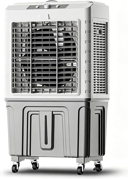 GENERIC Refroidisseur D'air Par évaporation Industriel, Ventilateur De Refroidissement à Eau Portable Avec Coussinets De Refroidissement à 3 Côtés, 3 Vitesses, Grand Réservoir D'eau Et Roues Pour Entrepôt