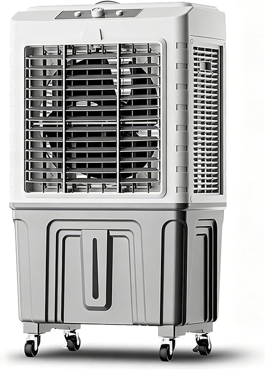 GENERIC Refroidisseur D'air Par évaporation Industriel, Ventilateur De Refroidissement à Eau Portable Avec Coussinets De Refroidissement à 3 Côtés, 3 Vitesses, Grand Réservoir D'eau Et Roues Pour Entrepôt