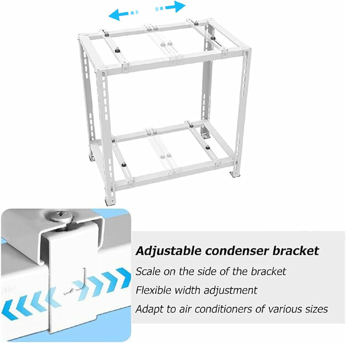 GENERIC Support De Sol Pour Mini Climatiseurs Séparés, Base De Support Robuste Pour Systèmes De Pompe à Chaleur à Condensateur AC
