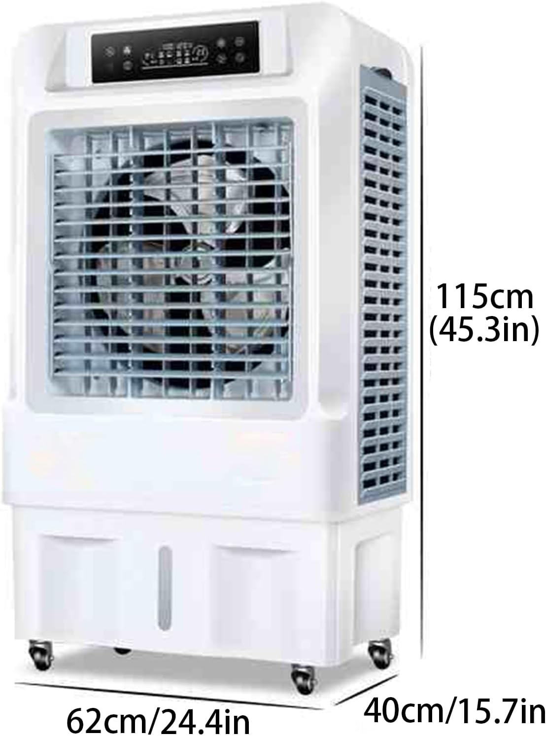 Refroidisseur D'air Par Évaporation Avec 3 Vitesses Et Minuterie De 9 Heures, Climatiseur Portable Pour Chambre, Bureau, Terrasse, Garage