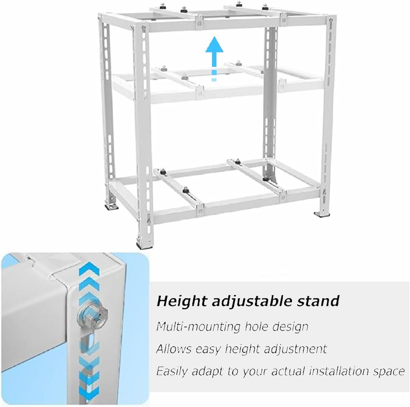 GENERIC Support De Sol Pour Mini Climatiseurs Séparés, Base De Support Robuste Pour Systèmes De Pompe à Chaleur à Condensateur AC