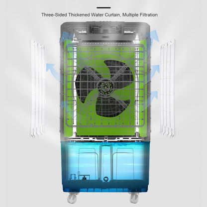  Climatiseur Portable Swamp Cooler, Refroidisseur Par évaporation Avec 4 Blocs De Glace, Oscillation à 90°, Pour Garage, Cour Et Usage Commercial