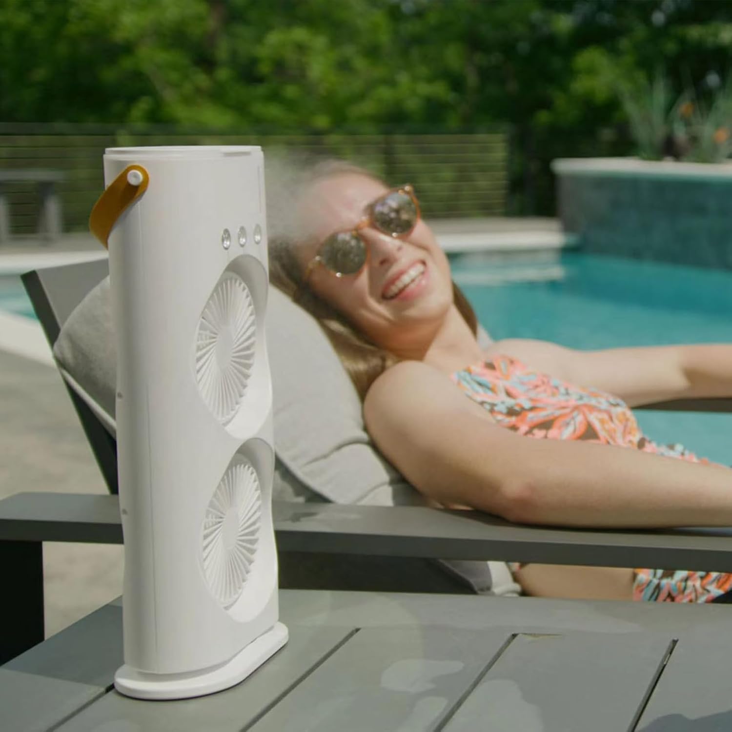  Ventilateur Pulvérisateur Portable à Double Extrémité, Refroidisseur D'air Par évaporation De Lumière LED, Humidificateur Rechargeable Par USB, Ventilateur De Bureau à Double Extrémité Avec