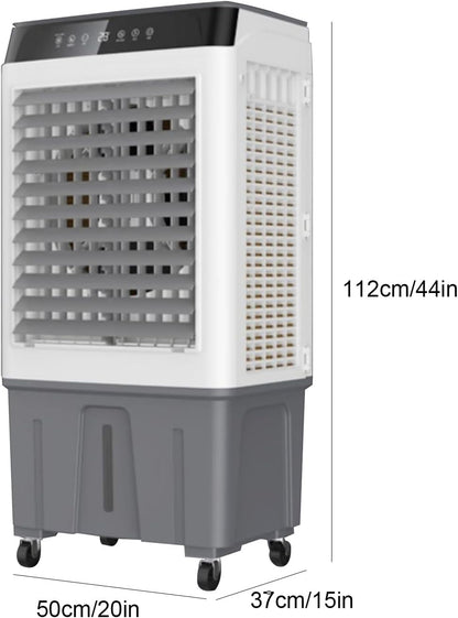  Climatiseur Portable Swamp Cooler, Refroidisseur Par évaporation Avec 4 Blocs De Glace, Oscillation à 90°, Pour Garage, Cour Et Usage Commercial