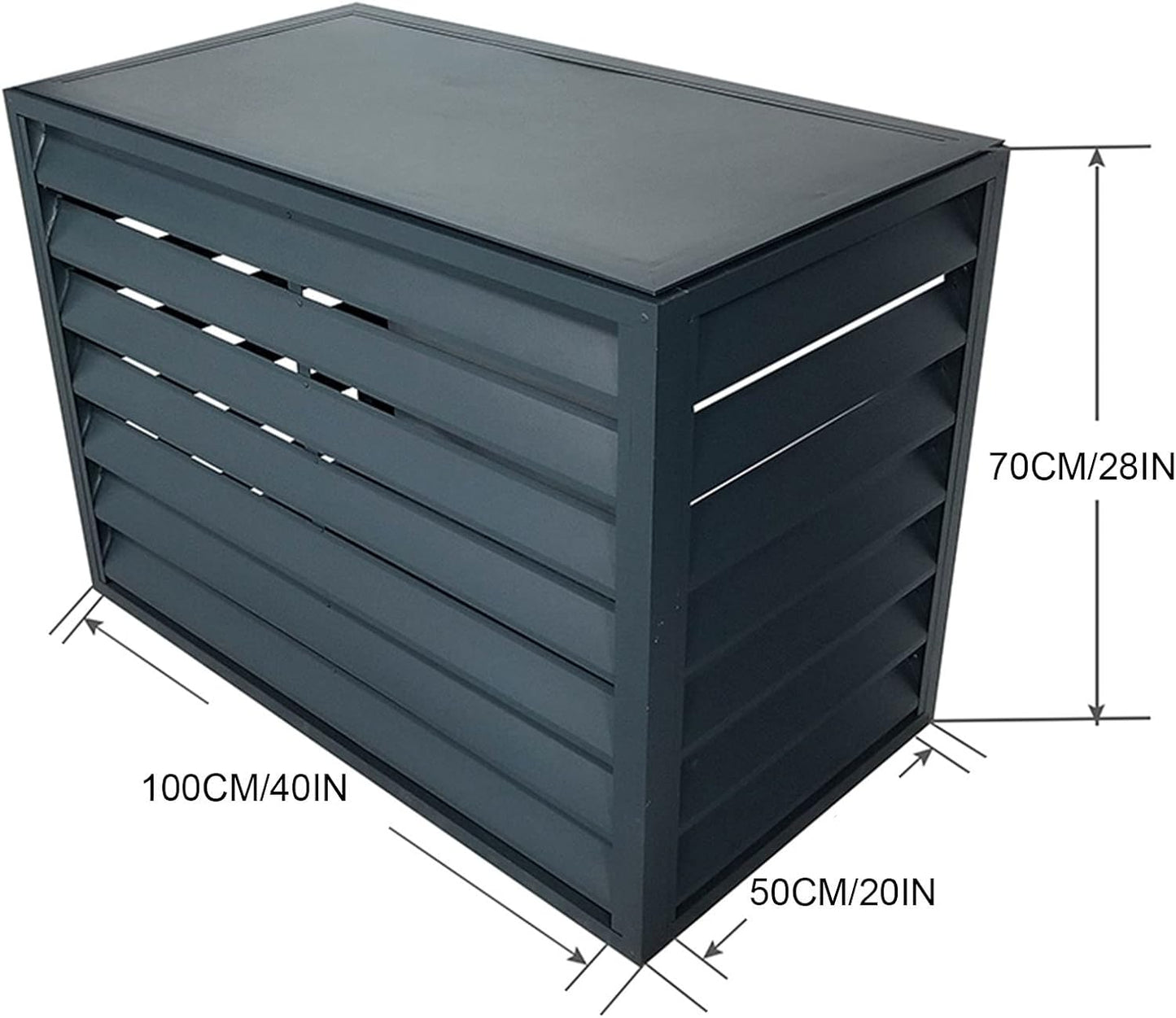GENERIC Housse De Protection En Aluminium Pour Climatiseur Extérieur - Protection Contre Les Intempéries Pour Climatiseurs Extérieurs Et Housse élégante Pour Unité Extérieure