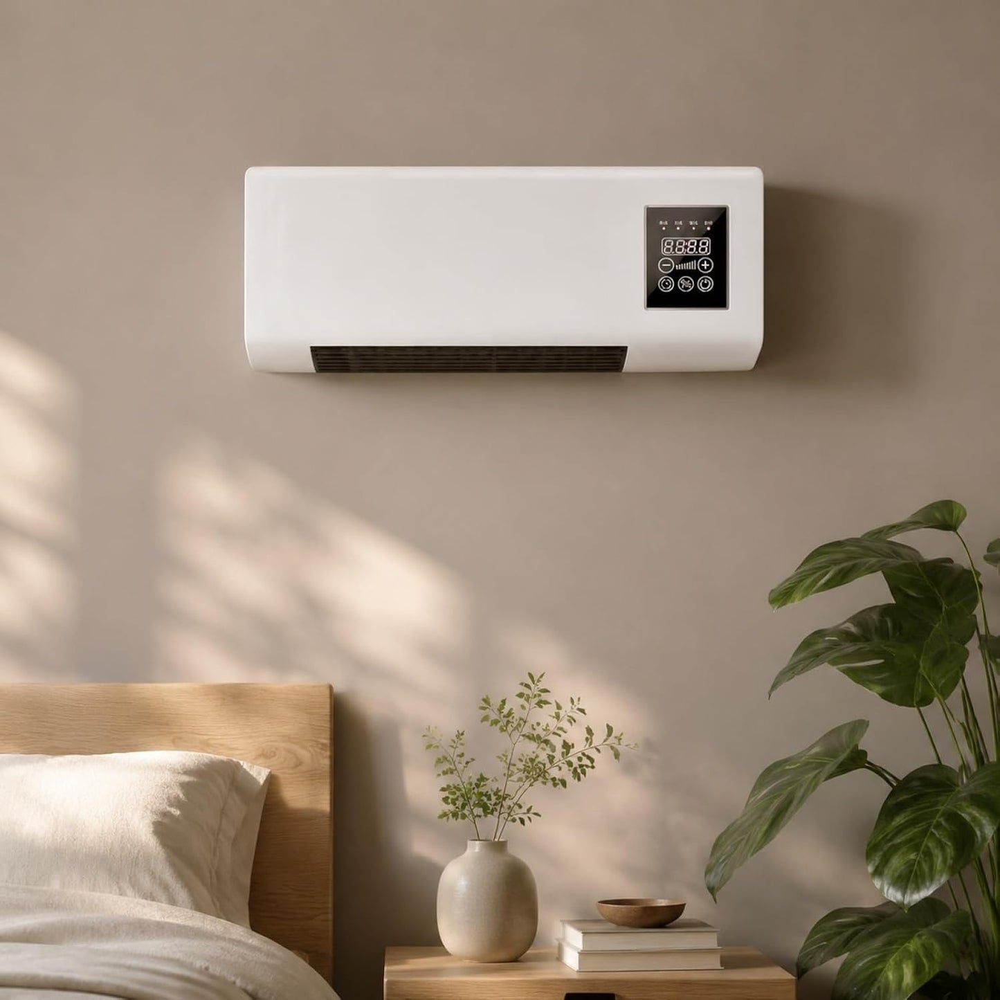  Mini Climatiseur Mural, Unité De Climatisation Portable Avec Télécommande, Chauffage De Refroidissement Silencieux Pour Le Bureau De Chambre à Coucher, Contrôle De Climat Sans Conduit Pour Le Salon à