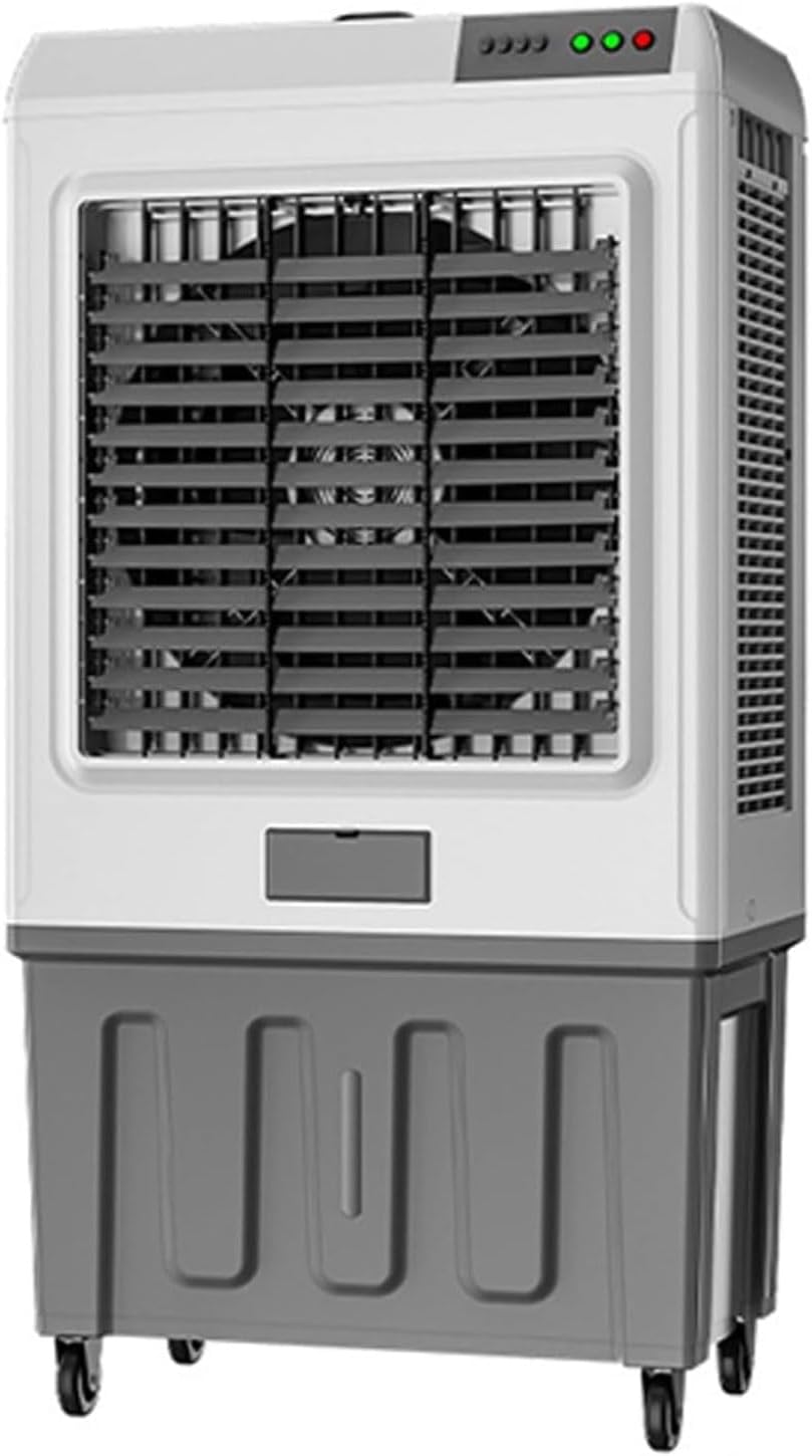 GENERIC Climatiseur Portable De Refroidisseur D'air évaporatif Avec 3 Vitesses 90°Oscillation 2 Ice Packs 100L Refroidisseur De Réservoir D'eau Portable Climatiseur Énergie-Sauvé Échange Ventilateur De Refroi