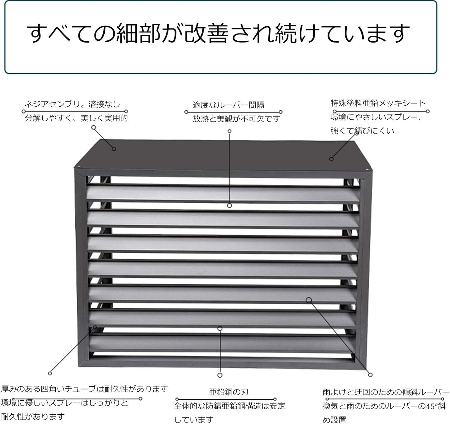 GENERIC Housse De Climatiseur Extérieur – Décorative, Autonome Pour Unités De Climatisation Et Ordures, Résistante Aux Intempéries 110 X 60 X 80 Cm (L X L X H) Et Ion élégant