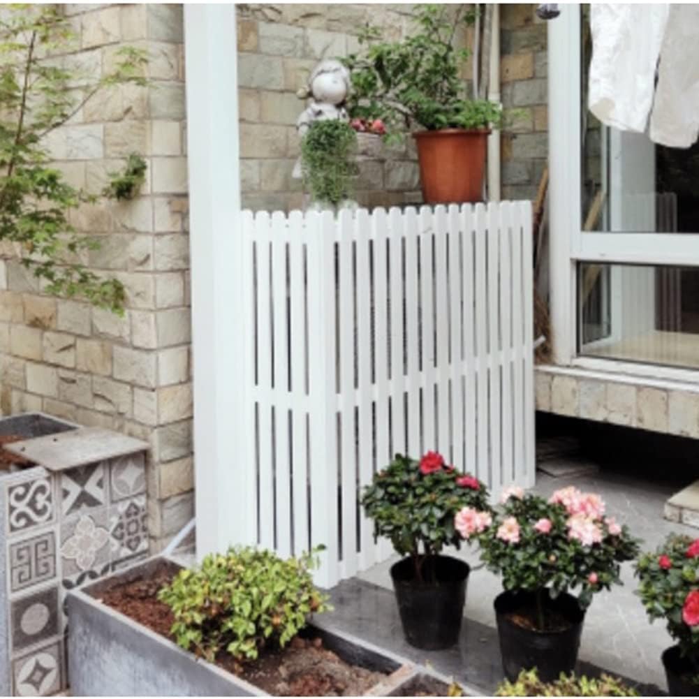 GENERIC Housse En Bois Pour Climatiseur Extérieur - Vert - 85 X 35 X 84 Cm - Solution D'intimité élégante Pour équipement De Climatisation Extérieur