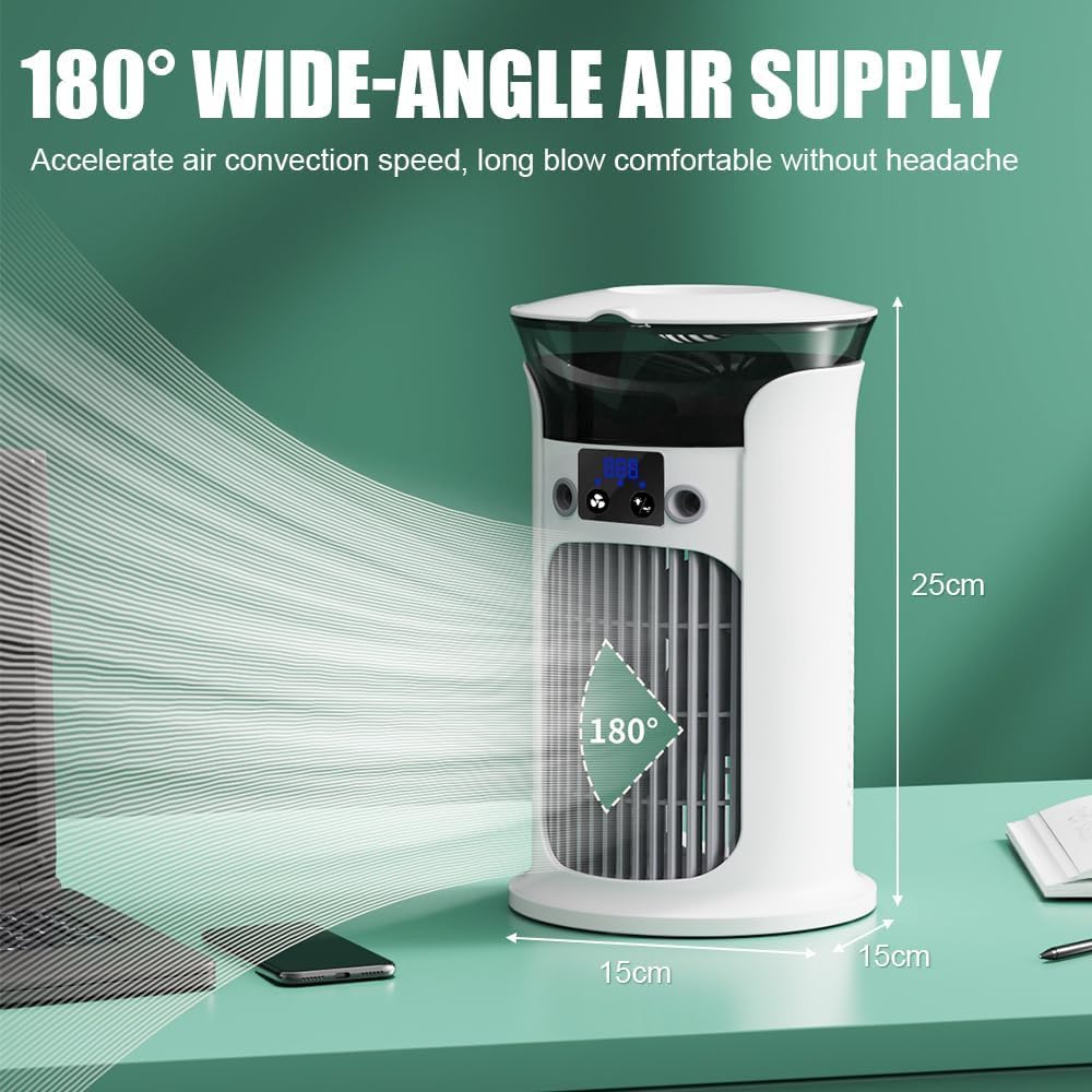 GENERIC Climatiseur Mobile, Refroidissement Par évaporation, Petit Climatiseur Portable, Climatiseur Mobile (vert)