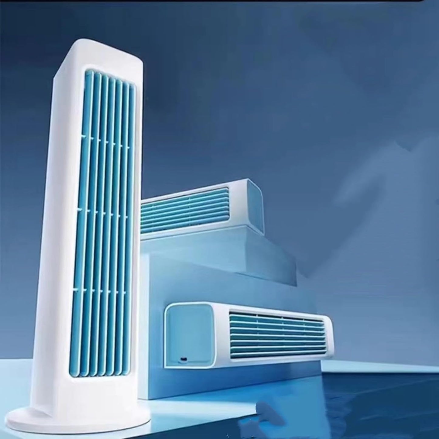  Breezamax Air Cooler Avec USB, Climatiseur Portablemini Refroidisseur D'air Sans Perçage à 3 Vitesses Pour Chambre à Coucher Et Bureau, Mural Et Utilisation Sur Bureau, Économique Et Sile
