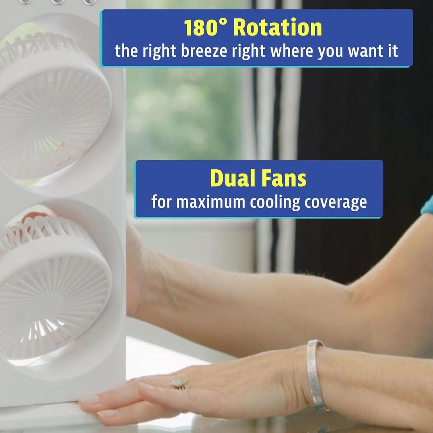  Ventilateur Pulvérisateur Portable à Double Extrémité, Refroidisseur D'air Par évaporation De Lumière LED, Humidificateur Rechargeable Par USB, Ventilateur De Bureau à Double Extrémité Avec