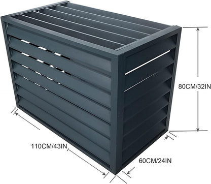 GENERIC Housse De Protection En Aluminium Pour Climatiseur – Protection Pour Unité Extérieure – Housse De Condensateur Résistante Aux Intempéries Pour Dissimuler Le Matériau Des Unités AC Pour Une Utilisation