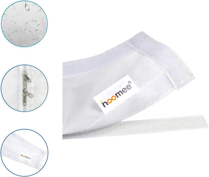  HOOMEE 400CM Tissu De Calfeutrage Pour Fenêtres Pour Climatiseur Mobile Et Sèche-Linge - Fonctionne Avec Toutes Les Unités De Climatisation Mobiles, Installation Facile