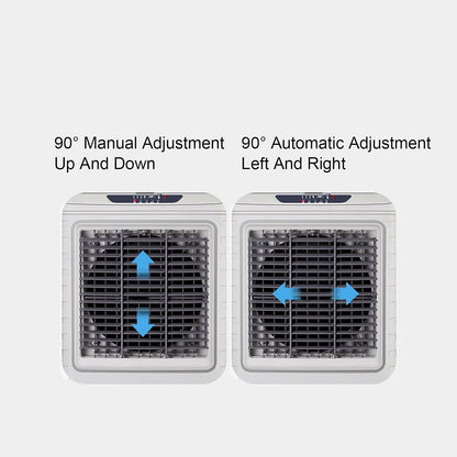  Climatiseur Portable Swamp Cooler, Refroidisseur Par évaporation Avec 4 Blocs De Glace, Oscillation à 90°, Pour Garage, Cour Et Usage Commercial