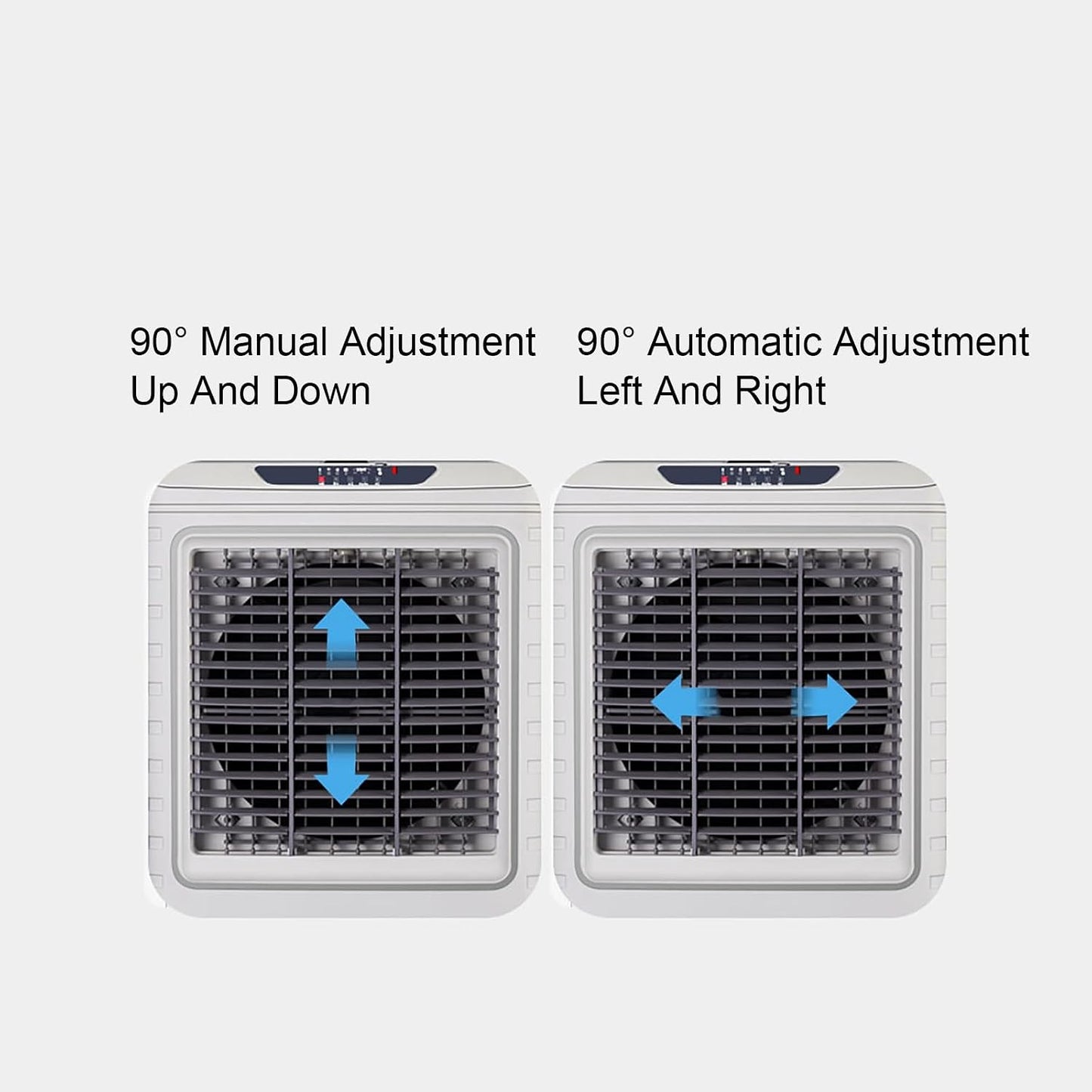  Climatiseurs Portables, Rafraichisseur D'air Avec 4 Blocs De Glace, Oscillation à 90°, Pour Garage, Cour Et Usage Commercial