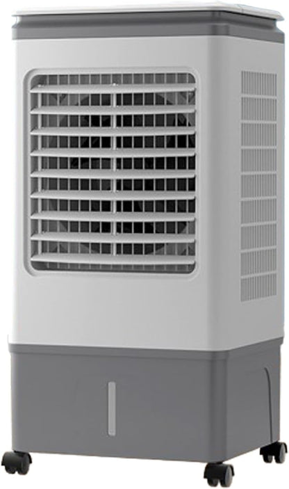 GENERIC Refroidisseur D'air Portable 40L Avec Ventilateur à Air évaporatif à Distance à 3 Vitesses Pour Chambre De 300 Pieds Carrés, Garage, Extérieur.Humidifiant Silencieux Avec Cristaux De Glace Et Roues, U