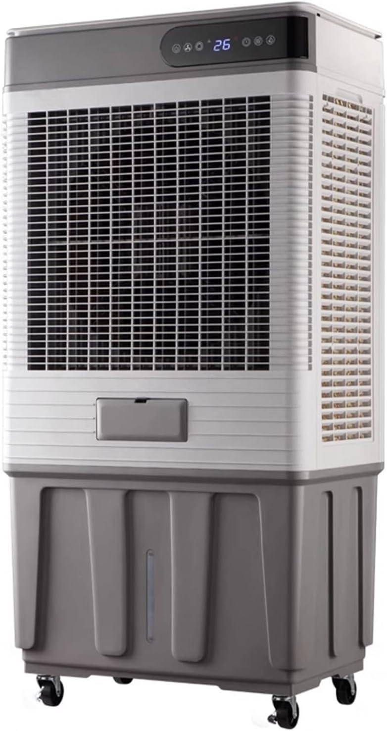  Refroidisseur D'air Évaporatif 3 En 1, Refroidisseur De Marais Avec Minuterie De 12 Heures Et 3 Vitesses, Climatiseur Portable À Double Réservoir Pour Chambre Et Bureau