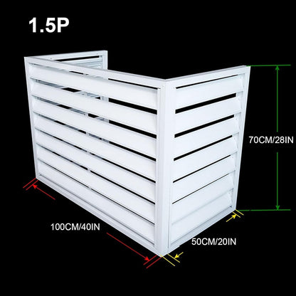 GENERIC Couvercle D'unité De Climatisation Extérieure En Aluminium, Protection De Climatiseur Divisé Et Pompe à Chaleur, Support De Plante Résistant Aux Intempéries, Réduction Du Bruit Pour Unités Extérieures