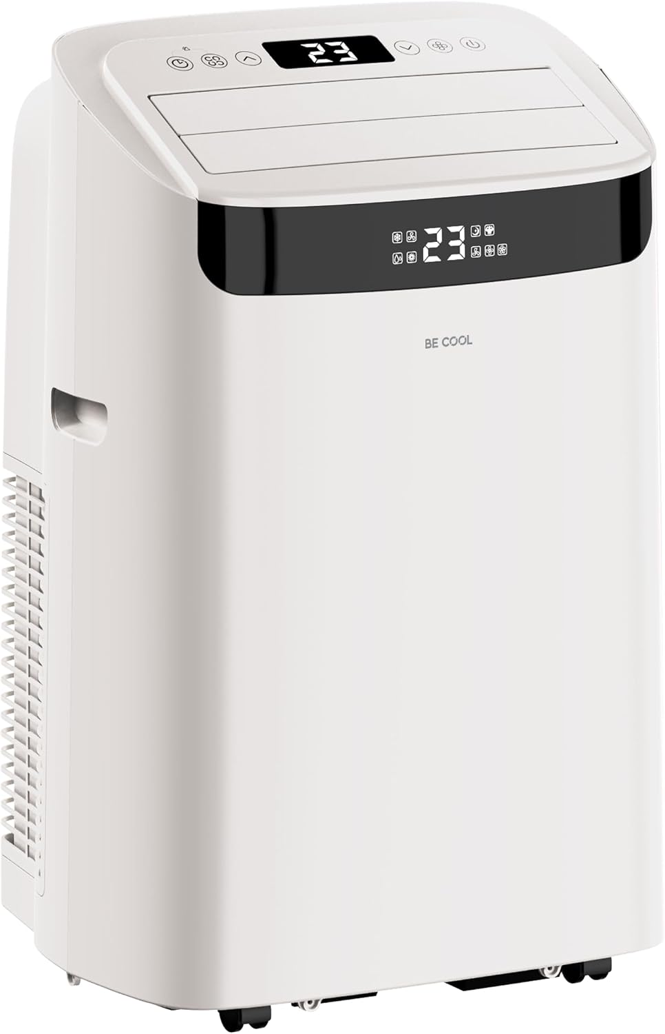  BE COOL Climatiseur Mobile 12000 BTU Avec Chauffage Et Wi-Fi, Silencieux Grâce à L'onduleur, Climatiseur Mobile 4 En 1 Avec Déshumidificateur Et Ventilateur, Pour Pièces Jusqu'à 42 M², Blanc