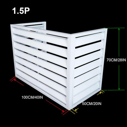 GENERIC Housse De Protection En Aluminium Pour Climatiseurs - Pour Mini Fentes Et Pompes à Chaleur - Résistante Aux Intempéries - Blanc - Idéale Pour Une Utilisation En Intérieur/extérieur - Solution De
