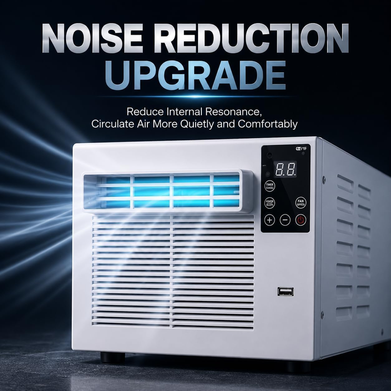  Déshumidificateur De Climatiseur Portable, 1876BTU Mini AC Unit, 280W Énergie Efficacité Refroidissement Pour Chambre à Coucher, Dortoir, Cuisine, Pas D'unité Extérieure Nécessaire, Murmures Fonctionn