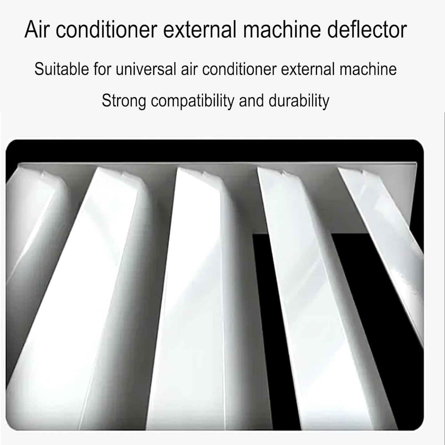 GENERIC Unité Extérieure De Climatiseur 65 X 65 Cm Avec Persiennes - Grille De Protection Contre Le Condensateur - Bouclier De Contrôle De La Température Pour Une Efficacité Accrue
