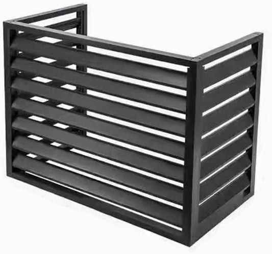 GENERIC Housse En Aluminium Pour Climatiseur à 3 Panneaux Pour Climatiseurs Extérieurs, Réduction Du Bruit, Résistant Aux Intempéries, 110 X 80 X 60 Cm, Marron